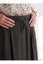 Two Mt Shop Quality Lcw Grace Khaki Dobby Plain Midi Women's Skirt - 3
