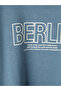 Blue Crew Neck Berlin Printed Boys' Sweatshirt - 2