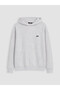 Xside Gray Hooded Embroidered Men's Hoodie