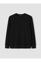 Lcwaikiki Classic Black Crew Neck Men's Sweatshirt - 4