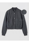 Xside Anthracite College Collar Women's Cashmere Jacket - 6