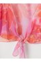 Lcw Dream Pink Floral Women's Beach Skirt and Blouse Set - 3
