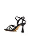 Women's Black Thin Strap Heeled Sandals – Elegant and Stylish Evening Dress Shoes - 4