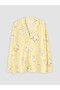 Two Mt Shop Quality Lcw Young Yellow Combed Cotton Patterned Long Sleeve Women's Pajama Set - 6