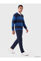 Rmz Gi̇yi̇m Farkiyla Devrik Roba Collar Striped Men's Sweatshirt - 3