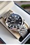 Black Silver Color - Men's Wristwatch - with Bracelet Gift - 3