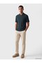 Rmz Gi̇yi̇m Farkiyla Devrik Roba Yaka Men's T-Shirt - 3