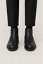 Genuine Leather Casual Rubber Detailed Men's Boots Black - 5