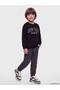Alita City Lcw Kids Anthracite Pique Plain Loose & Elasticated Leg Boys' Jogger Pants