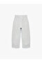 Three-Threaded, Ruffled, Pocket Detailed, Waist-Tie School Sweatpants - 6