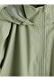 Xside Khaki Hooded Oversize Women's Raincoat - 8