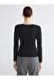 Lcw Everyday Black Crew Neck Soft Touch Women's T-Shirt - 4