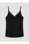 Lcw Dream Black V-Neck Women's Shorts Pajamas Set - 8