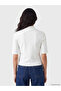 Natuvera Ecru High Neck Blouse - 4