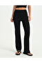 Women's Black Ecovero ™   Viscose Wide Leg Regular Waist Mini Skirted Trousers