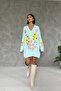 Mint Flower Embroidered Sweater