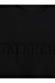 Lcwaikiki Classic Black Crew Neck Embossed Printed Men's Sweatshirt - 6