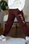 Boy's Brown Tracksuit with Back Lettering Detail, Pullover with Cuff and Stripe Detail at the Cuffs - 6