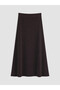 Alita City Lcw Modest Brown Knitwear Plain Long Women's Skirt with a Difference - 6