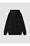 Lcw Kids Black Hooded Boy's Thick Zip-Up Sweatshirt - 3