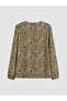 Alita City Lcw with a Difference Grace Green Combed Cotton Patterned Oval Neck Long Sleeve Women's Blouse - 6
