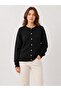 Crew Neck Gold Button Detailed Basic Knitwear Cardigan - 2