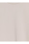 Two Mt Shop Quality Xside Beige Diver Fabric Plain Oversize Short Sleeve Women's T-Shirt - 6
