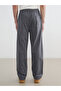 Xside Gray Relax Fit Linen Look Men's Trousers - 8