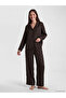 Esvab • Modern & Distinctive Shirt Roba Collar Striped Satin Women's Pajama Set - 4