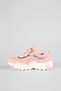 Girls' Powder Sports Shoes with Velcro Flexible Laces Thick Sole Daily Walking and Running Shoes Sneaker - 4
