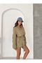 Windbreaker Detailed Belted Araboy Trench Coat - 8