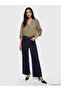 Lcw Vision Khaki Striped Gathered Collar Blouse - 2