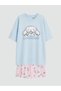 Lcw Kids Blue Cinnamoroll Printed Girls' Shorts Pajama Set - 2