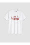 Xside White Printed 100% Cotton Women's T-Shirt - 5