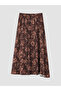 Esvab • Modern & Distinctive Floral A-Line Skirt with Waist Cord - 7