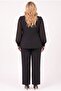 Women's Plus Size Black Long Sleeve Suit 3 Button Pocket Detail Hzl26S-Pr10171 - 3