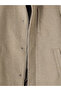 Lcwaikiki Classic Beige Regular Fit Stand Collar Men's Cashmere Coat - 7