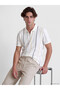 Lcw Vision Ecru Polo Collar Striped Pique Men's T-Shirt
