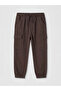 Two Mt Shop Quality Lcw Kids Brown Gabardine Flat Standard & Regular Elasticated Leg Boys' J - 3