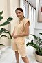 Orange Striped Shorts Set - 4