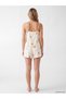Lcw Dream Ecru V-Neck Rope Strap Women's Shorts Pajama Set - 4