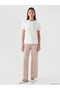 Alita City Farkıyla Lcw Everyday White Diver Fabric Embroidered Oval Neck Short Sleeve Women's Blouse - 2