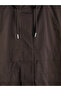 Brown Hooded Women's Trench Coat - 3