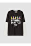 Lcw Kids Brown Crew Neck Stumble Guys Printed Boys' T-Shirt - 2