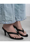 Women's Wide Band Flip-Flop Slippers with 5 cm Goblet Heels - 3