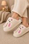 Women's Cute Rabbit Design, Warm, Plush House Slippers - 7