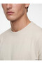 Lcw Vision Beige Crew Neck Men's Combed Cotton T-Shirt - 3