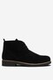 Classic Lace-Up Ankle Men's Boots Black - Black