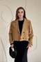 Camel Belted Short Trench Coat - 3