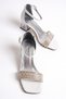 Girls' Evening Dress Shoes Square Toe Ankle Buckle Rhinestone Three-Strap Transparent Heels Special Occasion - 3